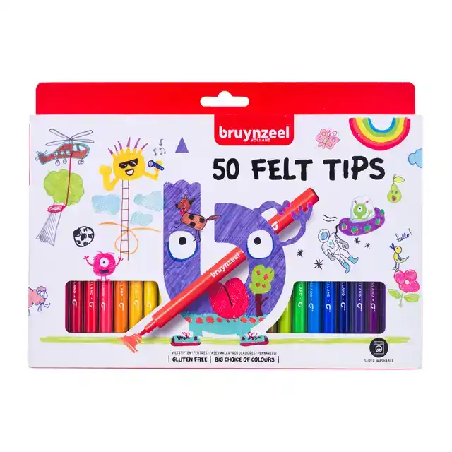 VILTSTIFT BRUYNZEEL KIDS 50 KLEUREN
