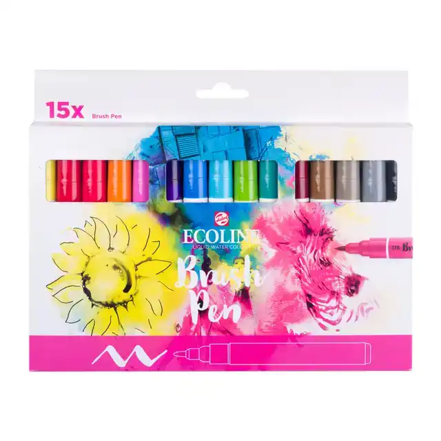 BRUSHPEN TALENS ECOLINE SET 15 STUKS