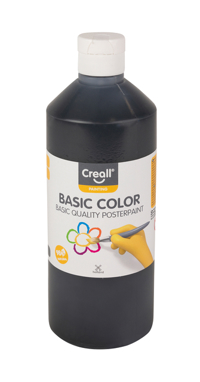 PLAKKAATVERF CREALL BASIC ZWART 500ML