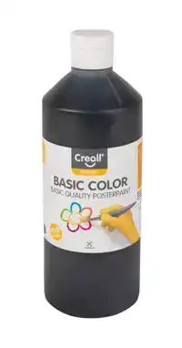 PLAKKAATVERF CREALL BASIC ZWART 500ML