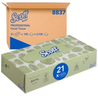 FACIAL TISSUES SCOTT 2LAAGS 100 VEL WIT