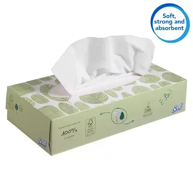 FACIAL TISSUES SCOTT 2LAAGS 100 VEL WIT