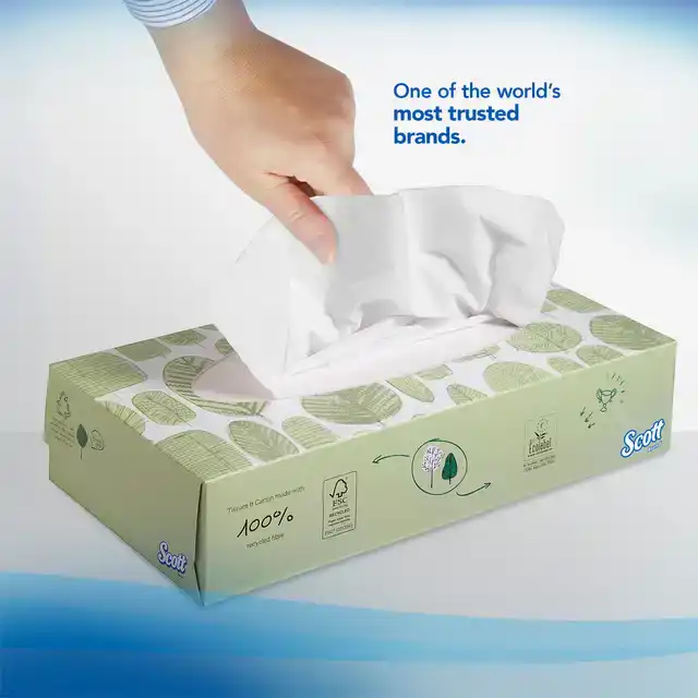 FACIAL TISSUES SCOTT 2LAAGS 100 VEL WIT