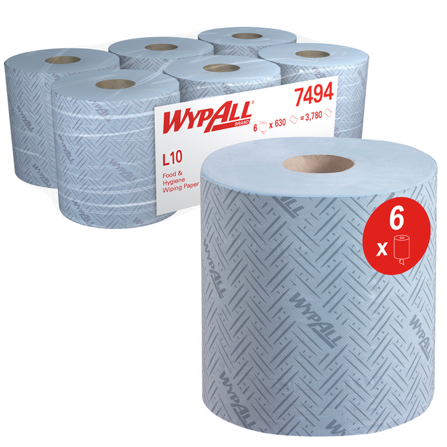 POETSPAPIER WYPALL L10 1LAAGS 630 VEL