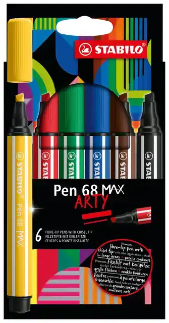 VILTSTIFT STABILO PEN 68/6 MAX ARTY 6ST