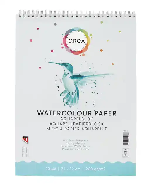 AQUARELBLOK QREA 24X32 20VEL 200GR