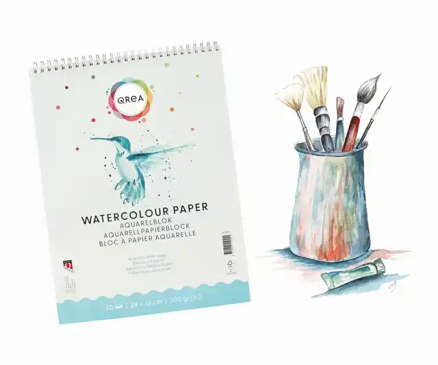 AQUARELBLOK QREA 24X32 20VEL 200GR