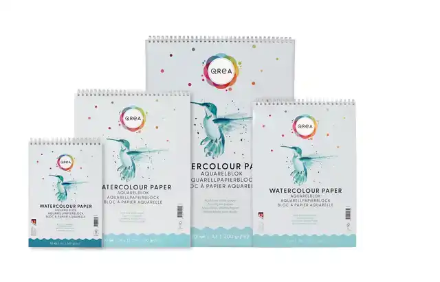 AQUARELBLOK QREA A4 20VEL 200GR SPIRAAL