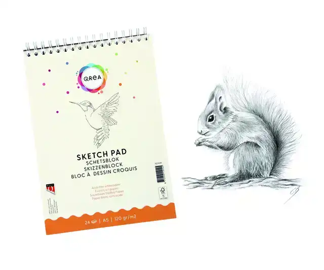 SCHETSBLOK QREA A5 24VEL 120GR SPIRAAL