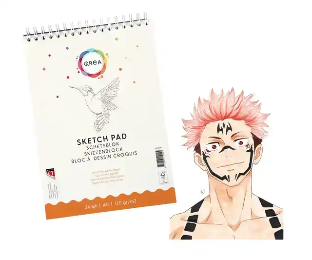 SCHETSBLOK QREA A5 24VEL 120GR SPIRAAL