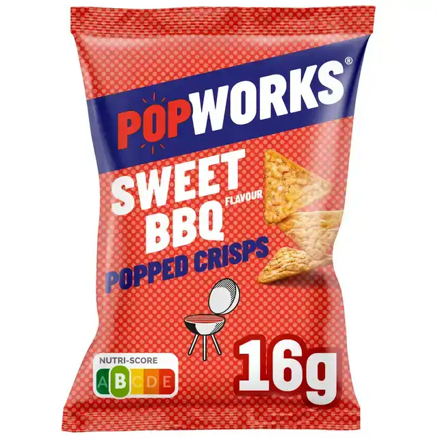 CHIPS POPWORKS SWEET BBQ 16GR