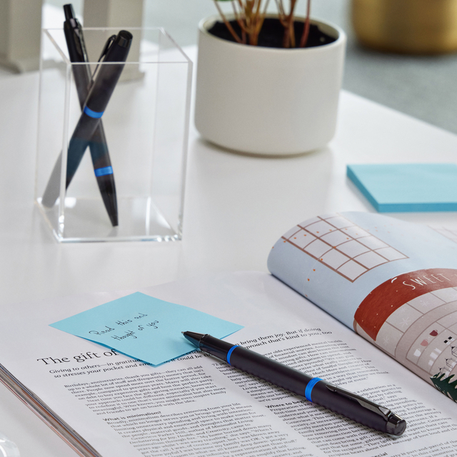 BALPEN PARKER IM BLAUW RING M ZWART