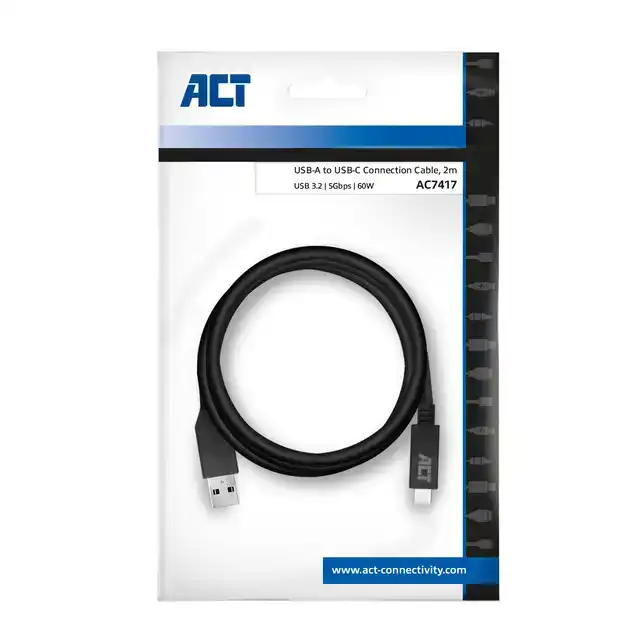 KABEL ACT USB A 3.2 NAAR USB-C 2 METER