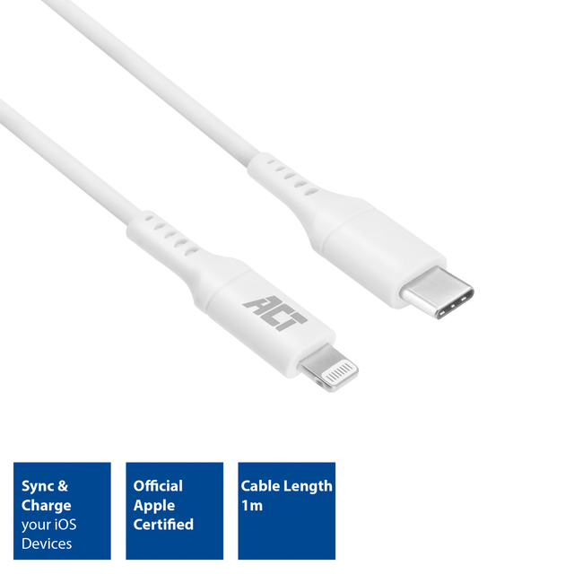 KABEL ACT USB-C NAAR LIGHTNING LAAD -EN