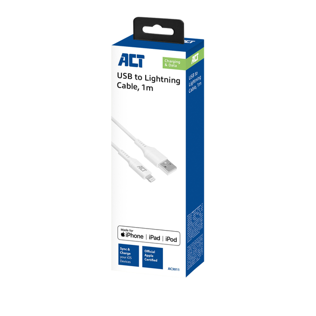 KABEL ACT USB 2.0 NAAR LIGHTNING LAAD