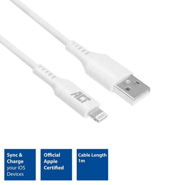 KABEL ACT USB 2.0 NAAR LIGHTNING LAAD