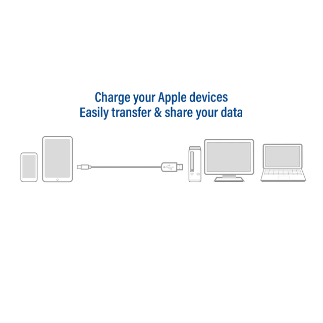 KABEL ACT USB 2.0 NAAR LIGHTNING LAAD