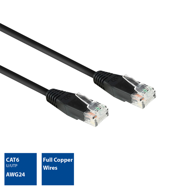 KABEL ACT CAT6 NETWORK KOPER 0.9 METER