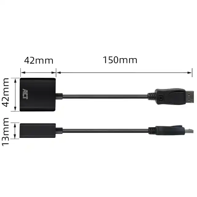 ADAPTER ACT DISPLAYPORT NAAR VGA 0.15