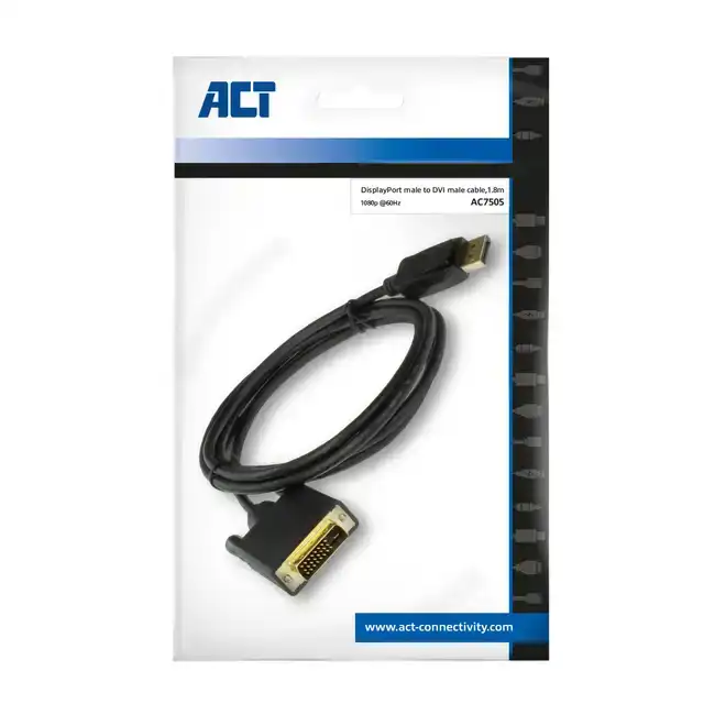 KABEL ACT DISPLAYPORT NAAR DVI 1.8