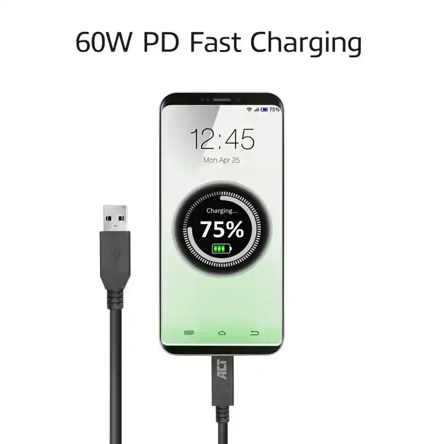 KABEL ACT USB A 3.2 NAAR USB-C 1 METER