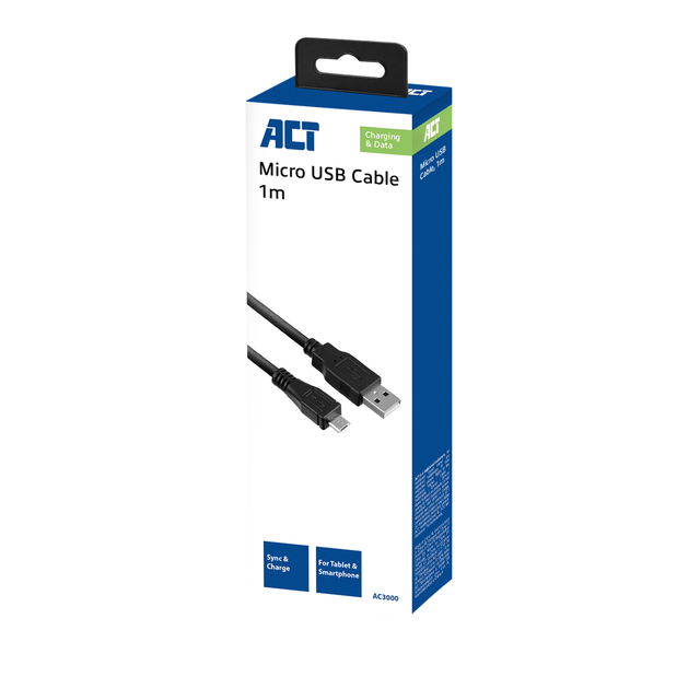 KABEL ACT USB 2.0 NAAR MICROB LAAD -EN