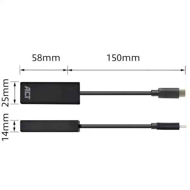 ADAPTER ACT USB-C NAAR GIGABIT ETHERNET