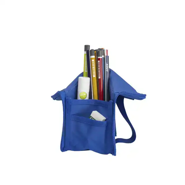 PENNENETUI OXFORD STAND-UP BLAUW