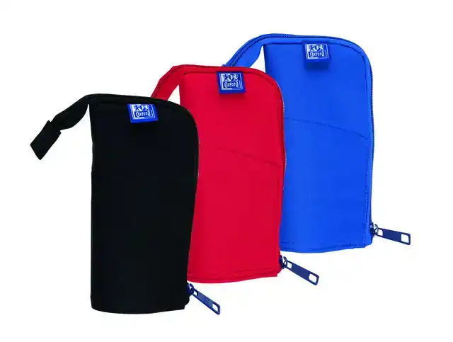 PENNENETUI OXFORD STAND-UP BLAUW