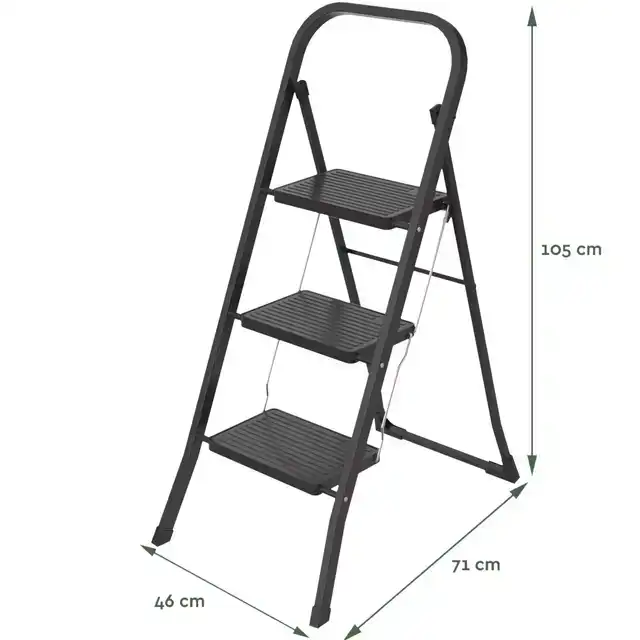 HUISHOUDTRAP BRASQ 3 TREDEN SL300 ZWART