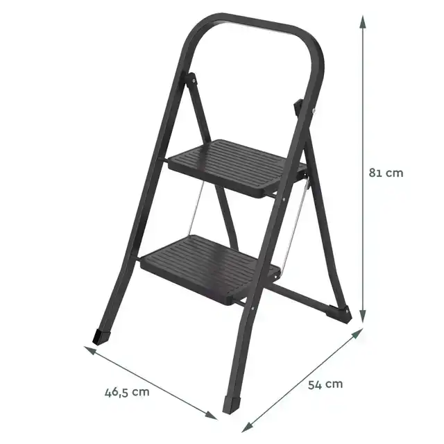 HUISHOUDTRAP BRASQ 2 TREDEN SL200 ZWART