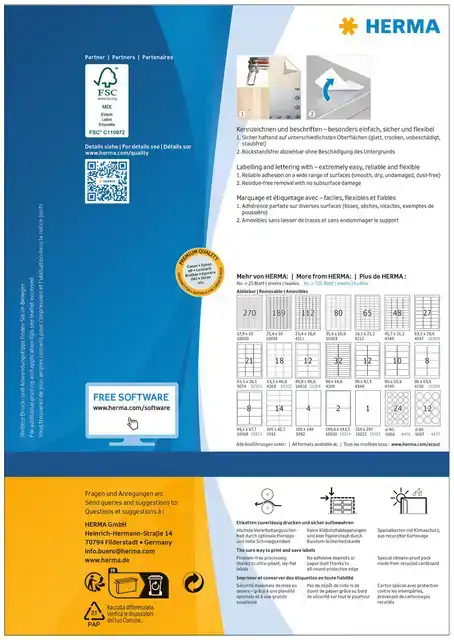 ETIKET HERMA 4477 60MM WIT 1200