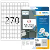 ETIKET HERMA 10000 17.8X10MM WIT 6750