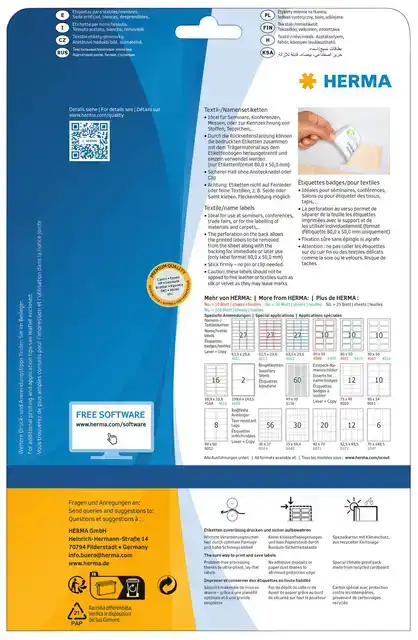 NAAMBADGE ETIKET HERMA 4412 80X50MM 250