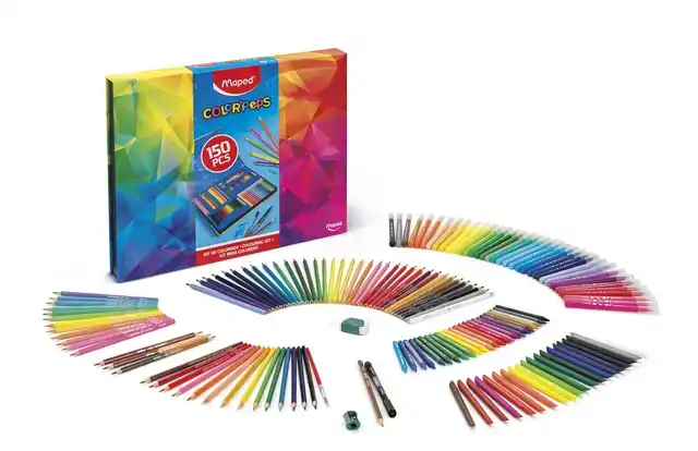 TEKENSET MAPED COLORPEPS 150DELIG