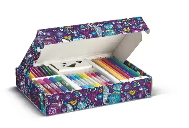 TEKENSET MAPED COLORPEPS GLITTER