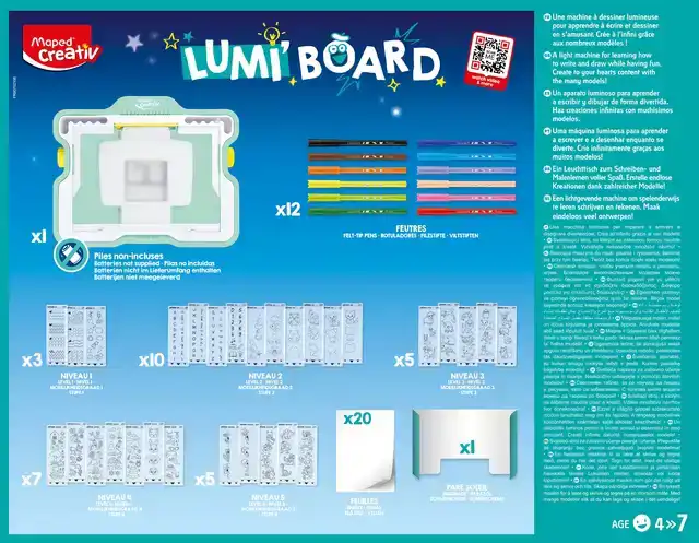TEKENBORD MAPED CREATIV LUMIBOARD