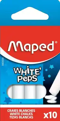 SCHOOLBORDKRIJT MAPED WHITE'PEPS SET