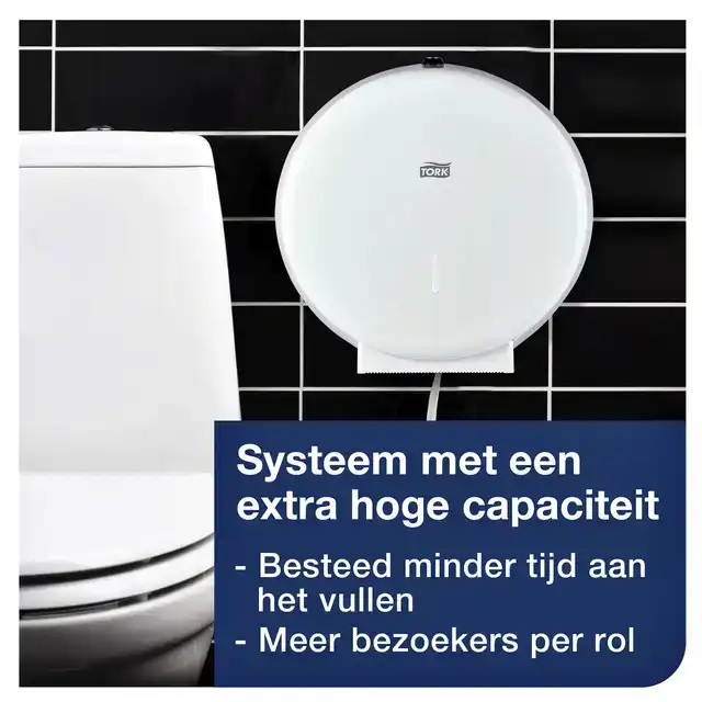 TOILETPAPIERDISPENSER TORK T1 JUMBO WIT