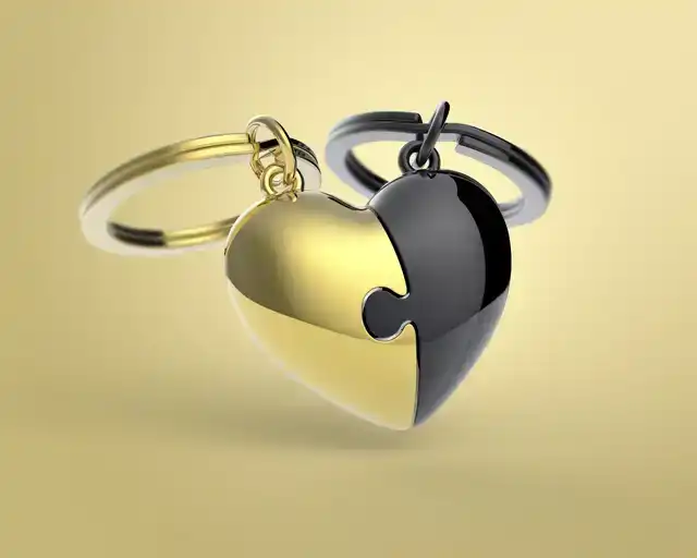 SLEUTELHANGER METALMORPHOSE PUZZELHART METALMORPHOSE