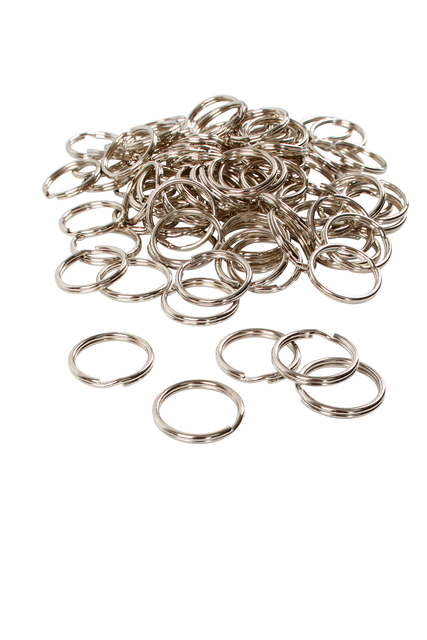 SLEUTELRING CREA COM ZILVERKLEURIG 25MM