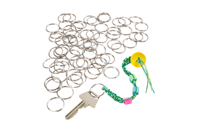 SLEUTELRING CREA COM ZILVERKLEURIG 25MM