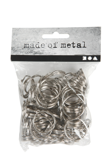 SLEUTELRING CREA COM ZILVERKLEURIG 25MM