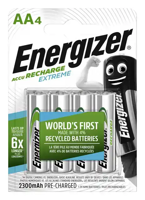 BATTERIJ OPLAADBAAR ENERGIZER AA 4ST