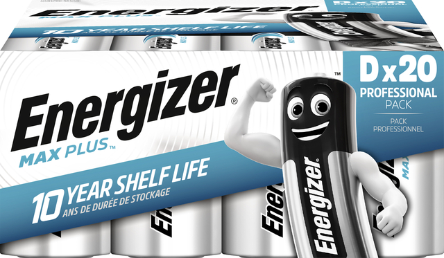 BATTERIJ ENERGIZER MAX PLUS D ALKALINE