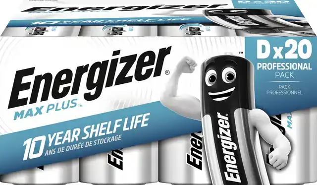 BATTERIJ ENERGIZER MAX PLUS D ALKALINE