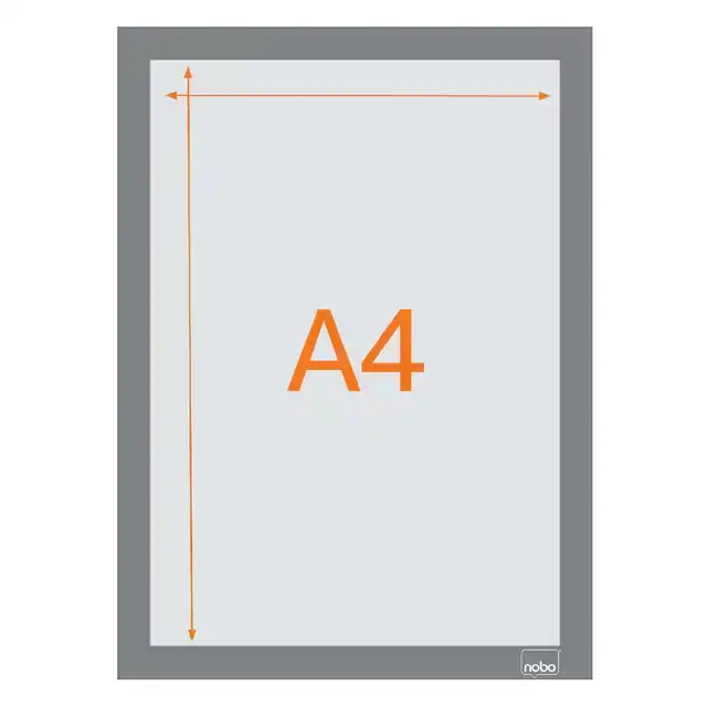 INFOKADER NOBO ZELFKLEVEND A4 ZILVER 2