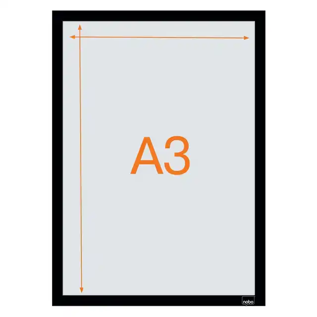 INFOKADER NOBO ZELFKLEVEND A3 ZWART 2