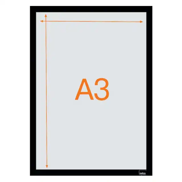 INFOKADER NOBO ZELFKLEVEND A3 ZWART 2
