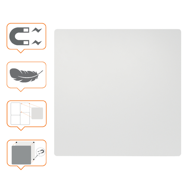 WHITEBOARD NOBO FRAMELOOS MODULAIR